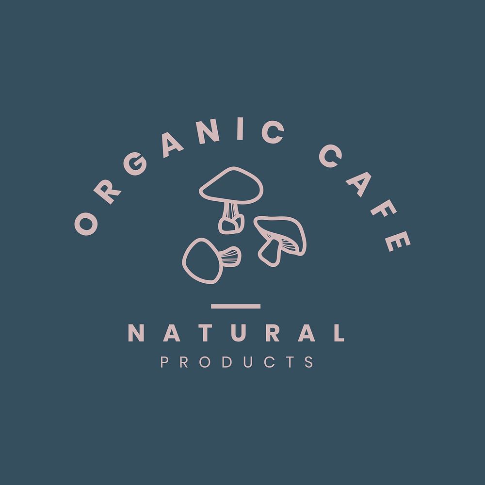 Organic cafe business logo template, professional design for organic branding vector
