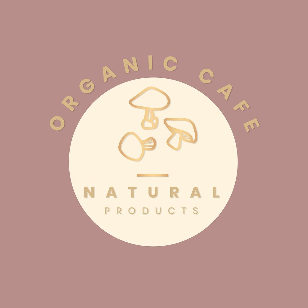 Organic cafe business logo template, professional design for organic branding vector