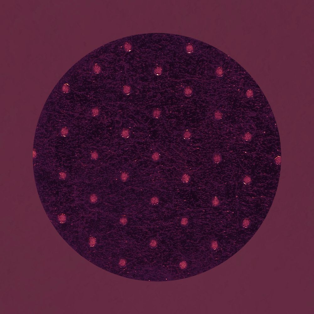 Circle shape sticker, pink polka dot pattern, collage element vector