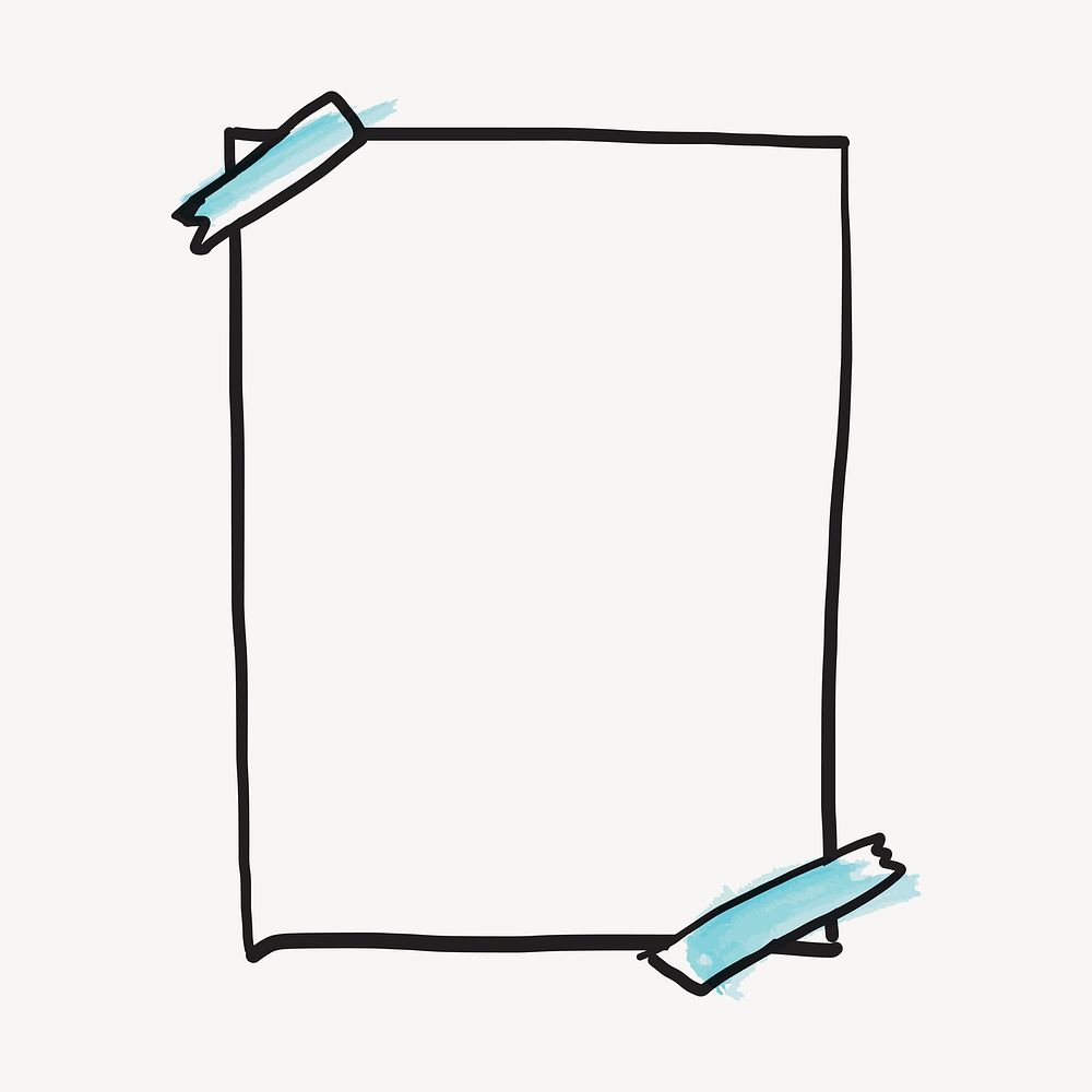 Blank note memo clipart taped on wall