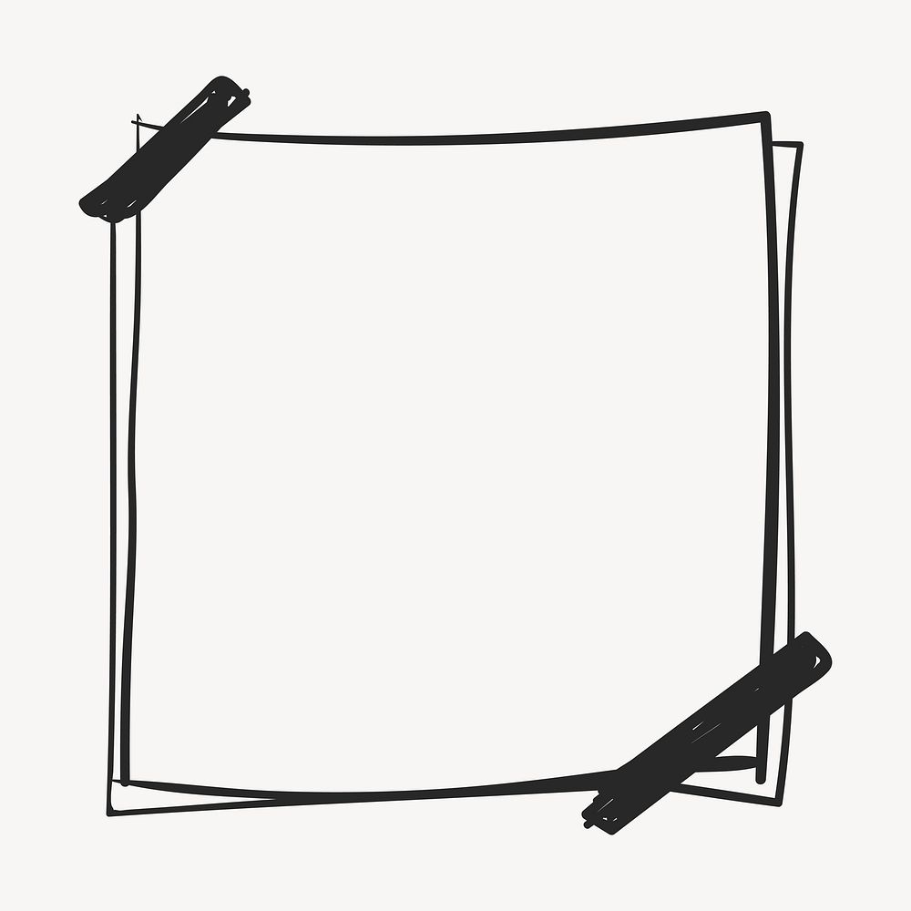 Blank notepaper clipart taped on wall