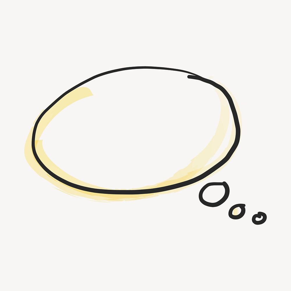 Blank think bubble, oval shape vector