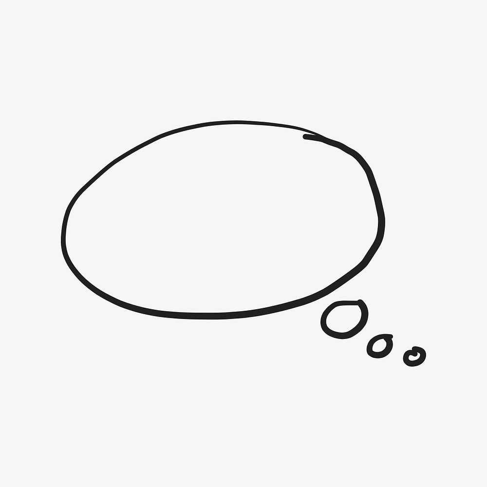 Blank think bubble, oval shape clipart