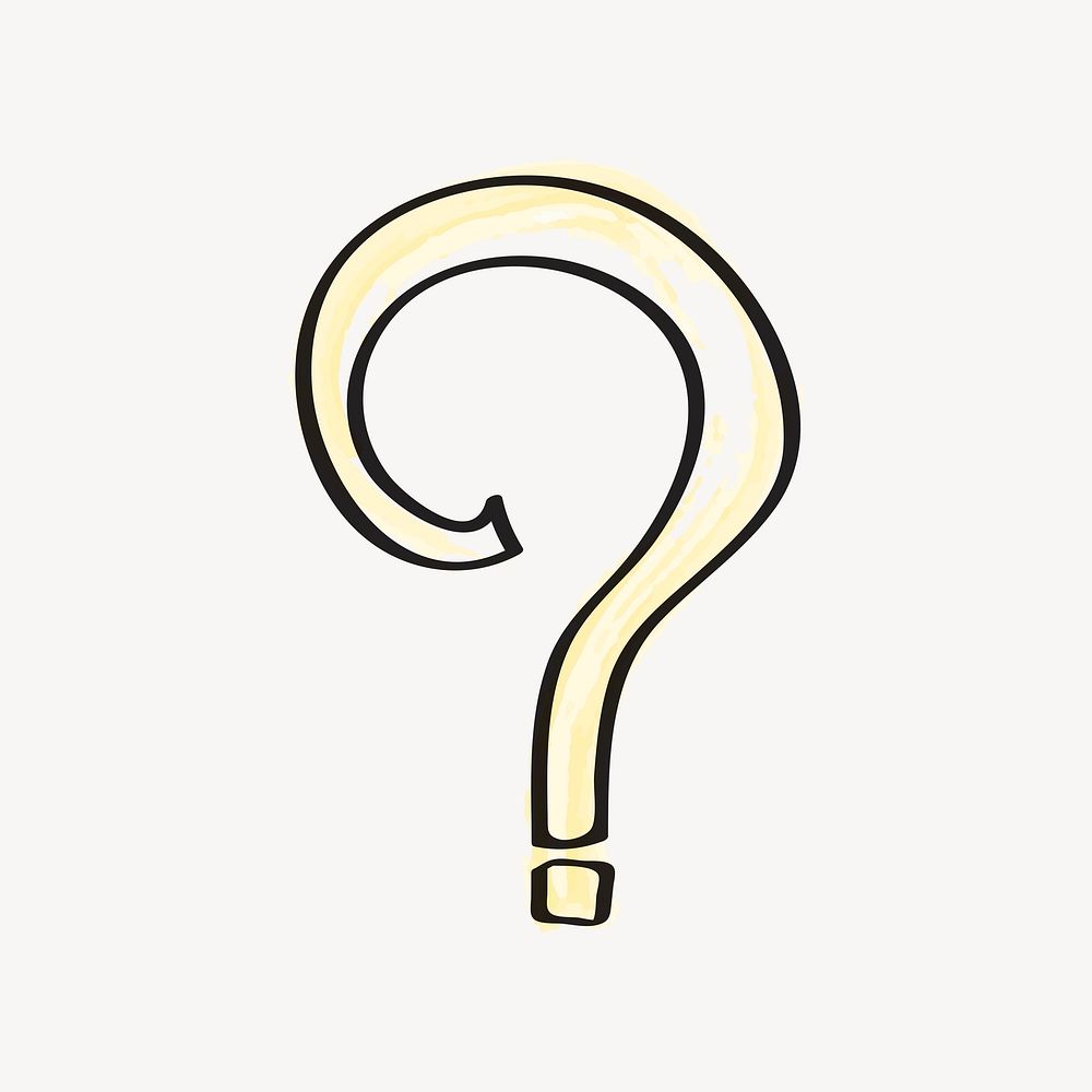Question mark, simple line icon psd