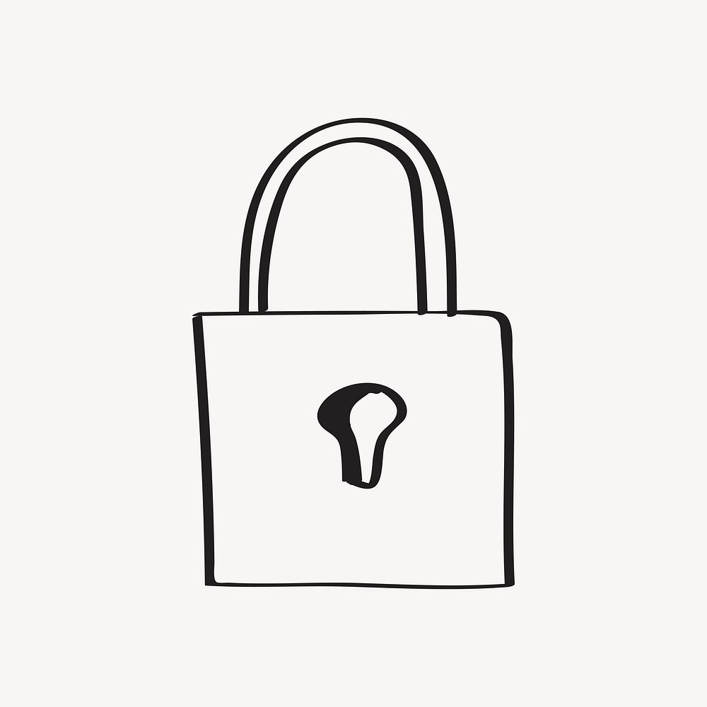 Lock icon, security protection, and safety clipart