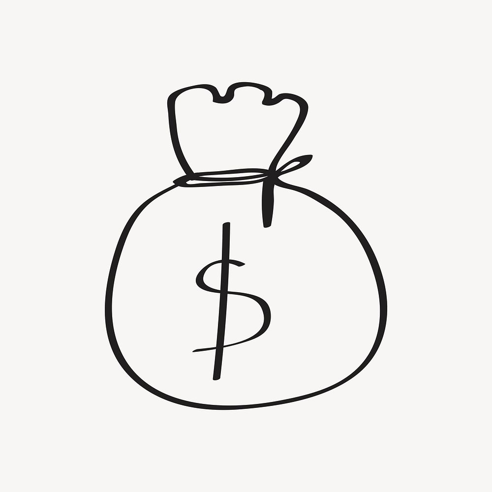 Money bag, business profit and insurance clipart