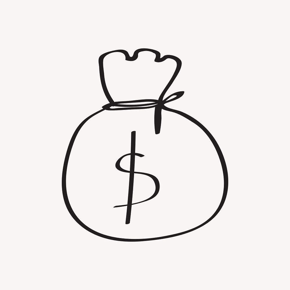 Money bag, business profit and insurance clipart vector
