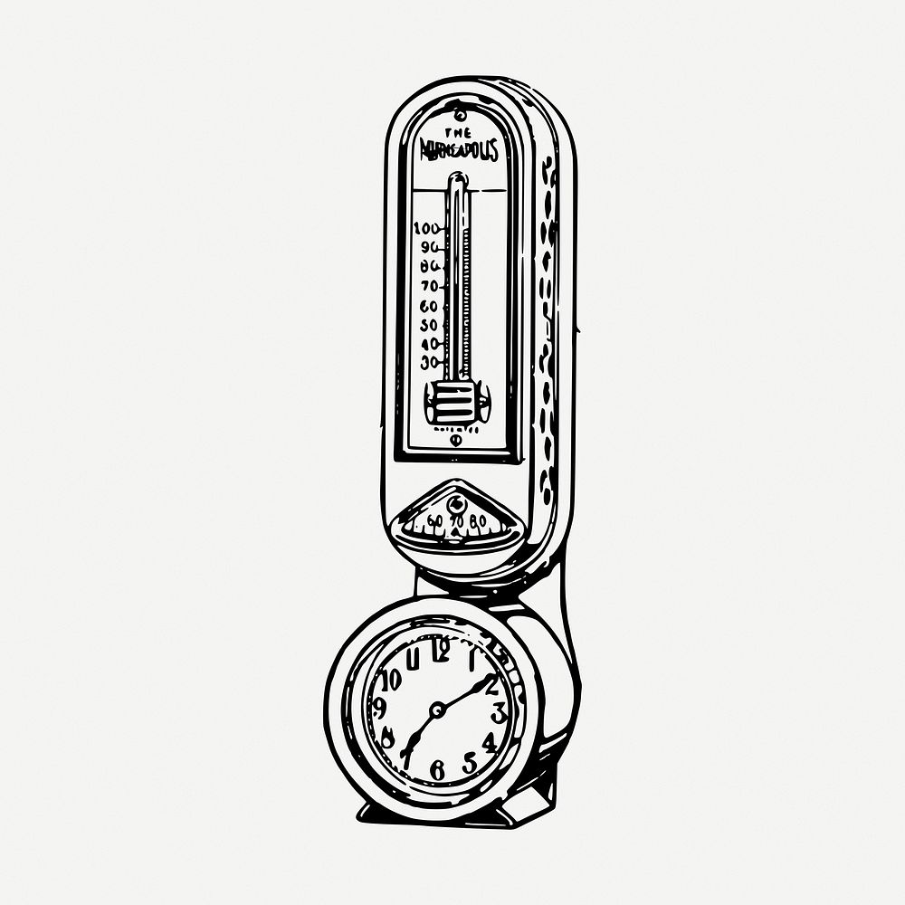 Vintage Recording Thermometer 