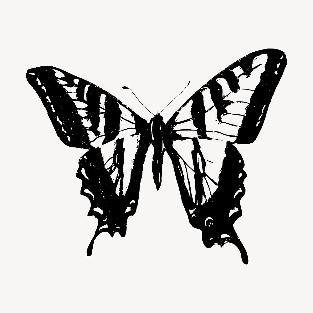 Butterfly clipart, vintage insect illustration vector. Free public domain CC0 image.