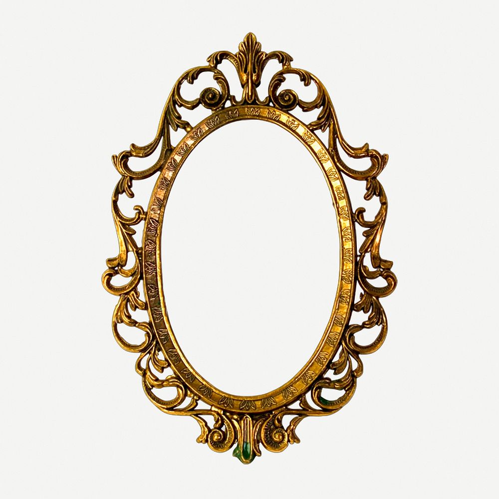 Gold luxury vintage frame, decoration design psd. Free public domain CC0 image.