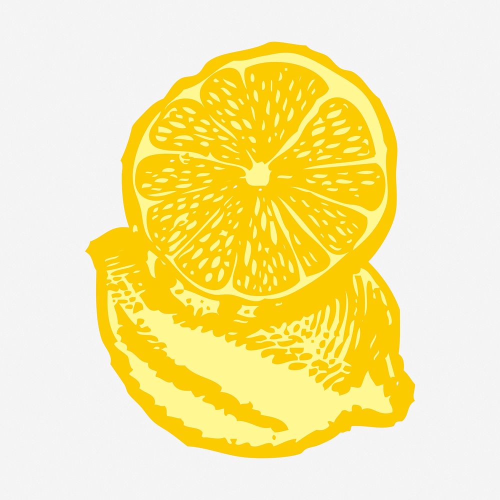 Lemon clipart, fruit vintage illustration vector. Free public domain CC0 image.