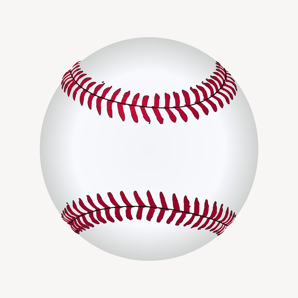 Baseball sticker, sport illustration vector. Free public domain CC0 image.