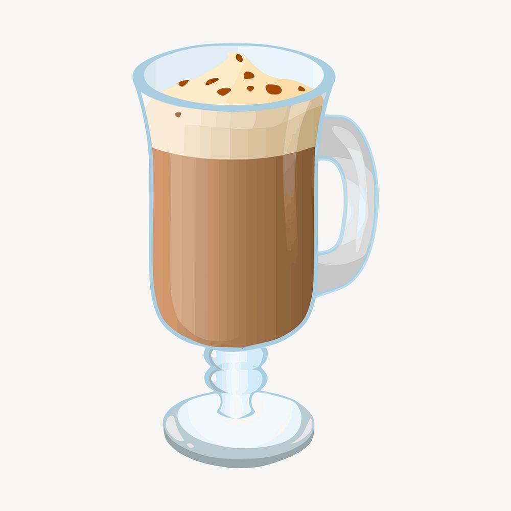Hot chocolate, beverage illustration. Free public domain CC0 image.