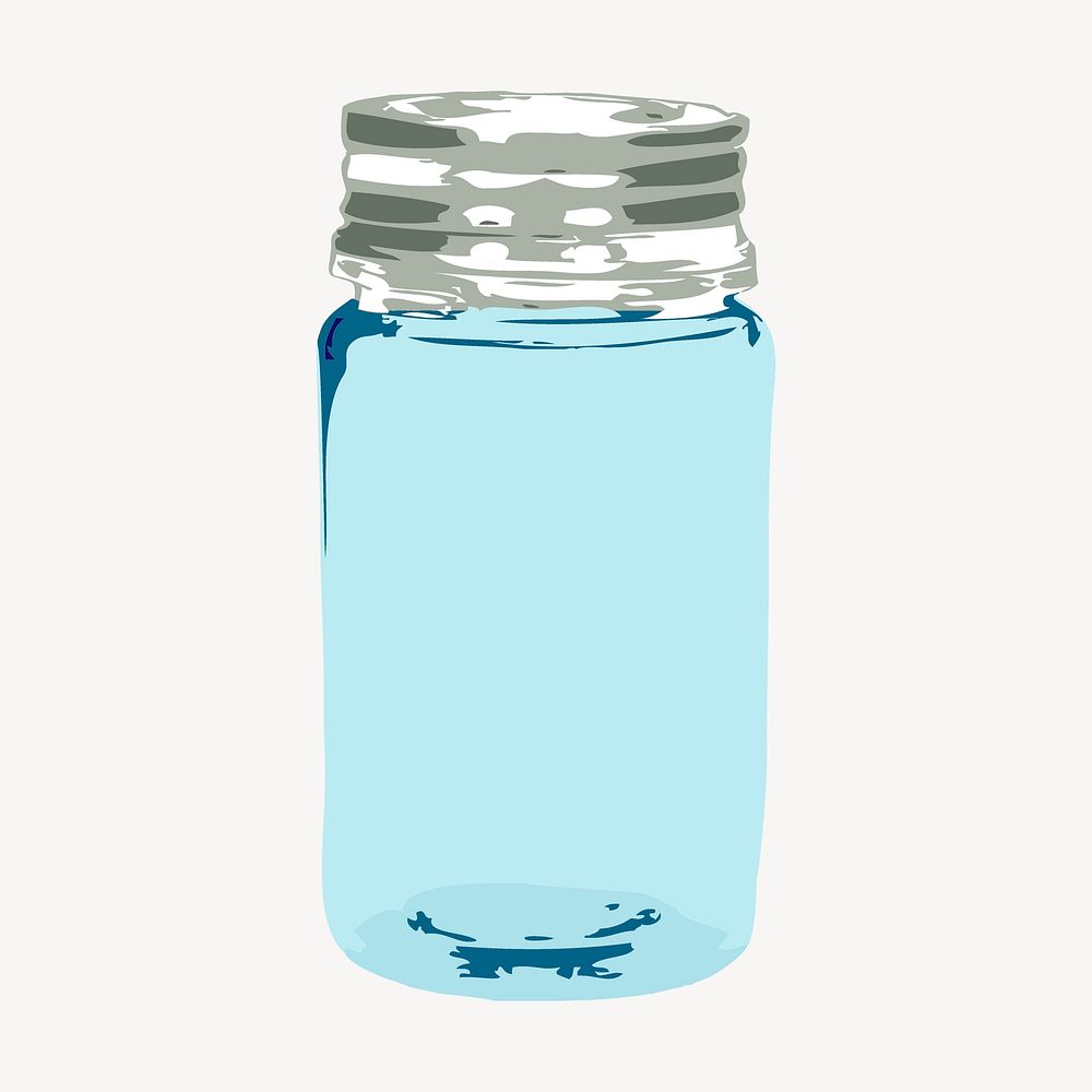 Glass bottle clipart, object illustration psd. Free public domain CC0 image.
