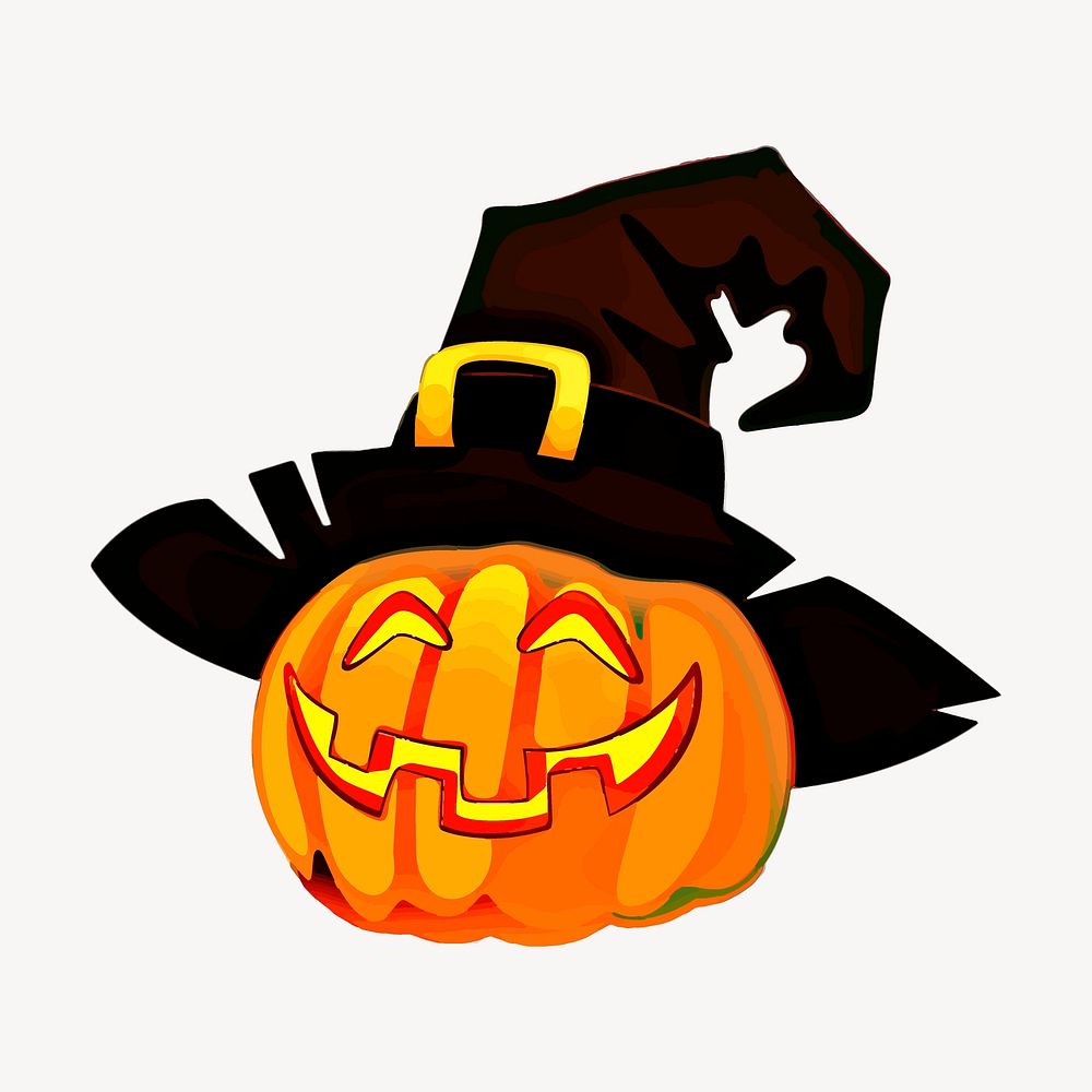Halloween pumpkin, festive illustration. Free public domain CC0 image.