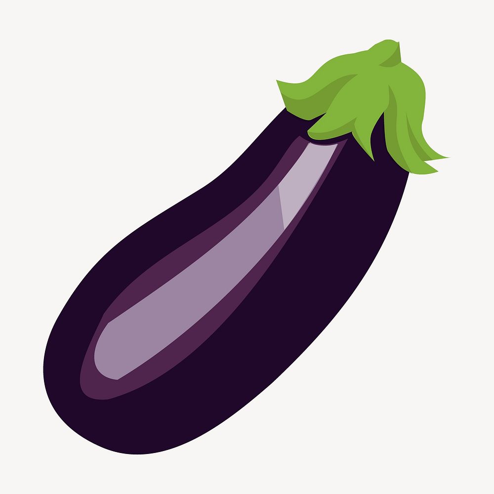 Organic eggplant, vegetable illustration. Free public domain CC0 image.
