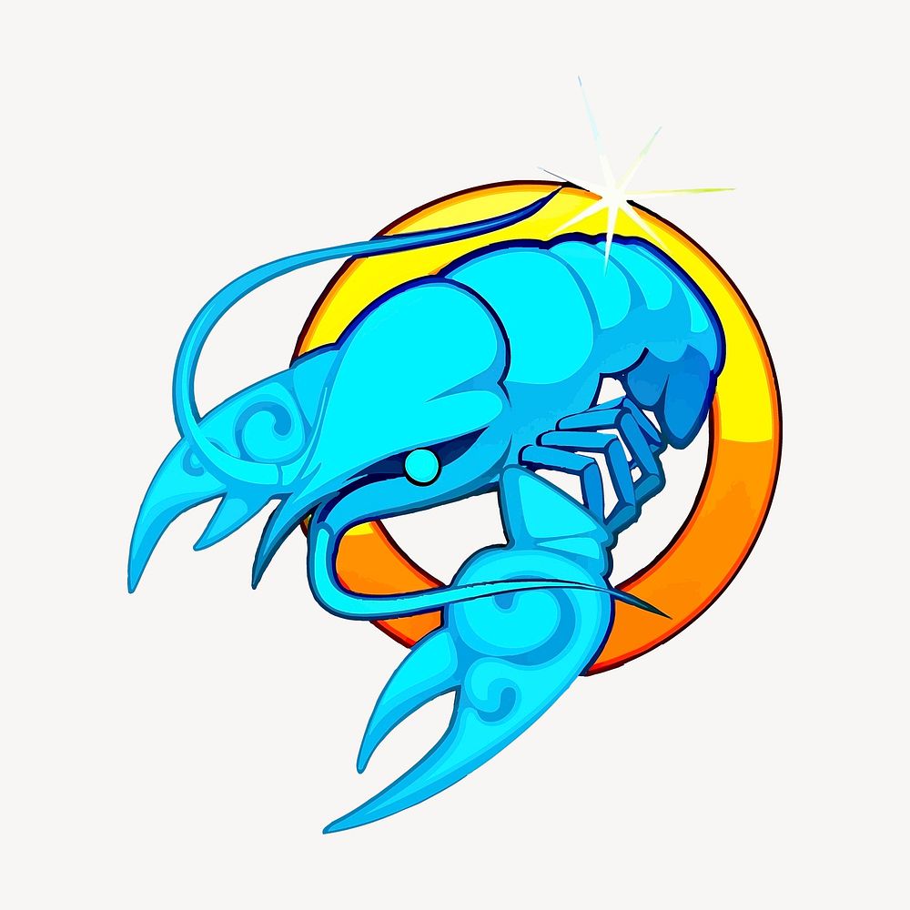Cancer symbol, astrology sign illustration. 