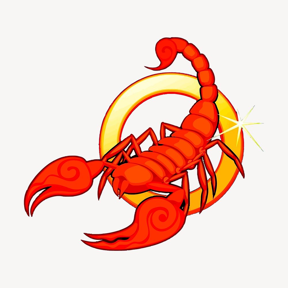 Scorpio symbol, astrology sign illustration. Free public domain CC0 image.