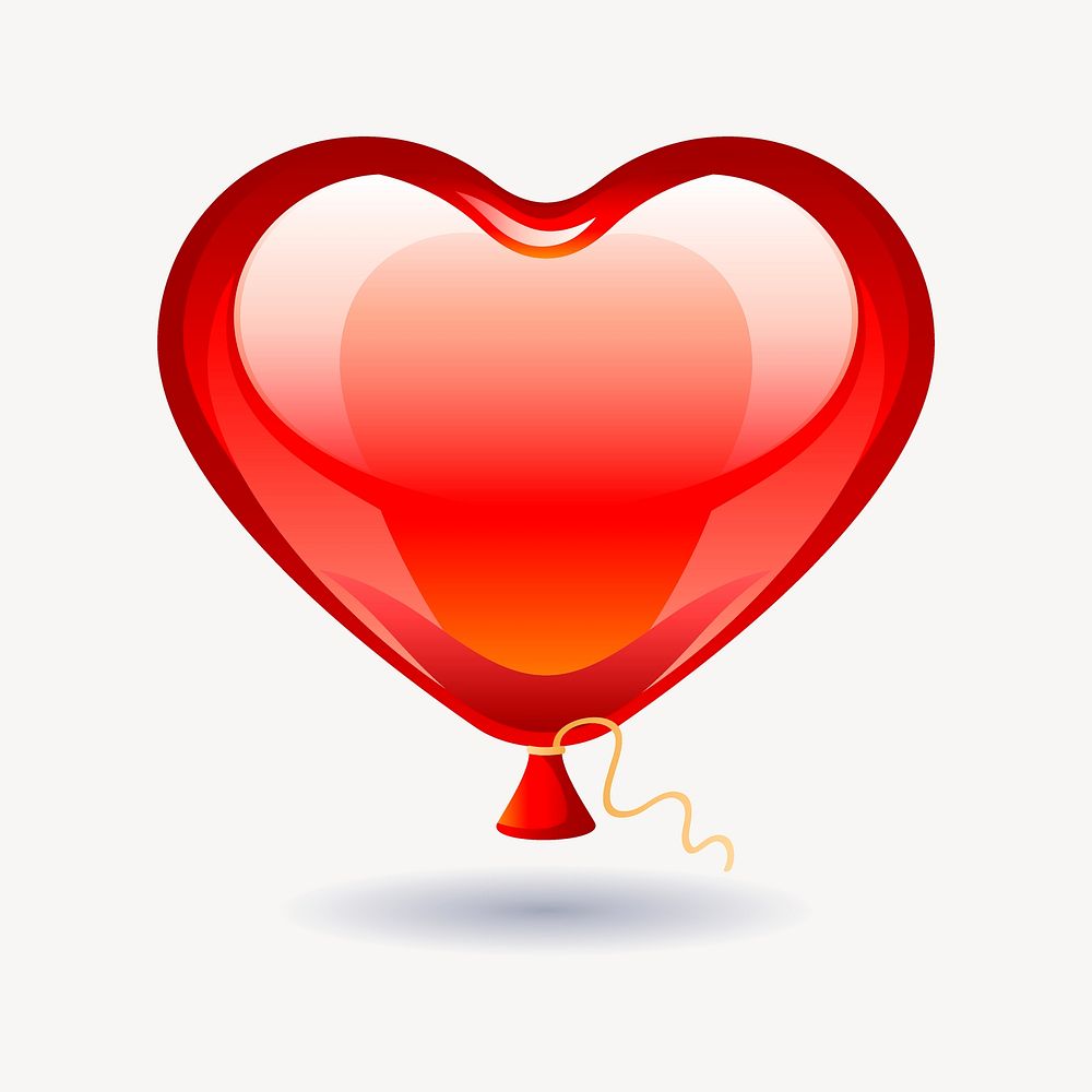 Valentine's balloon heart, celebration illustration. Free public domain CC0 image.