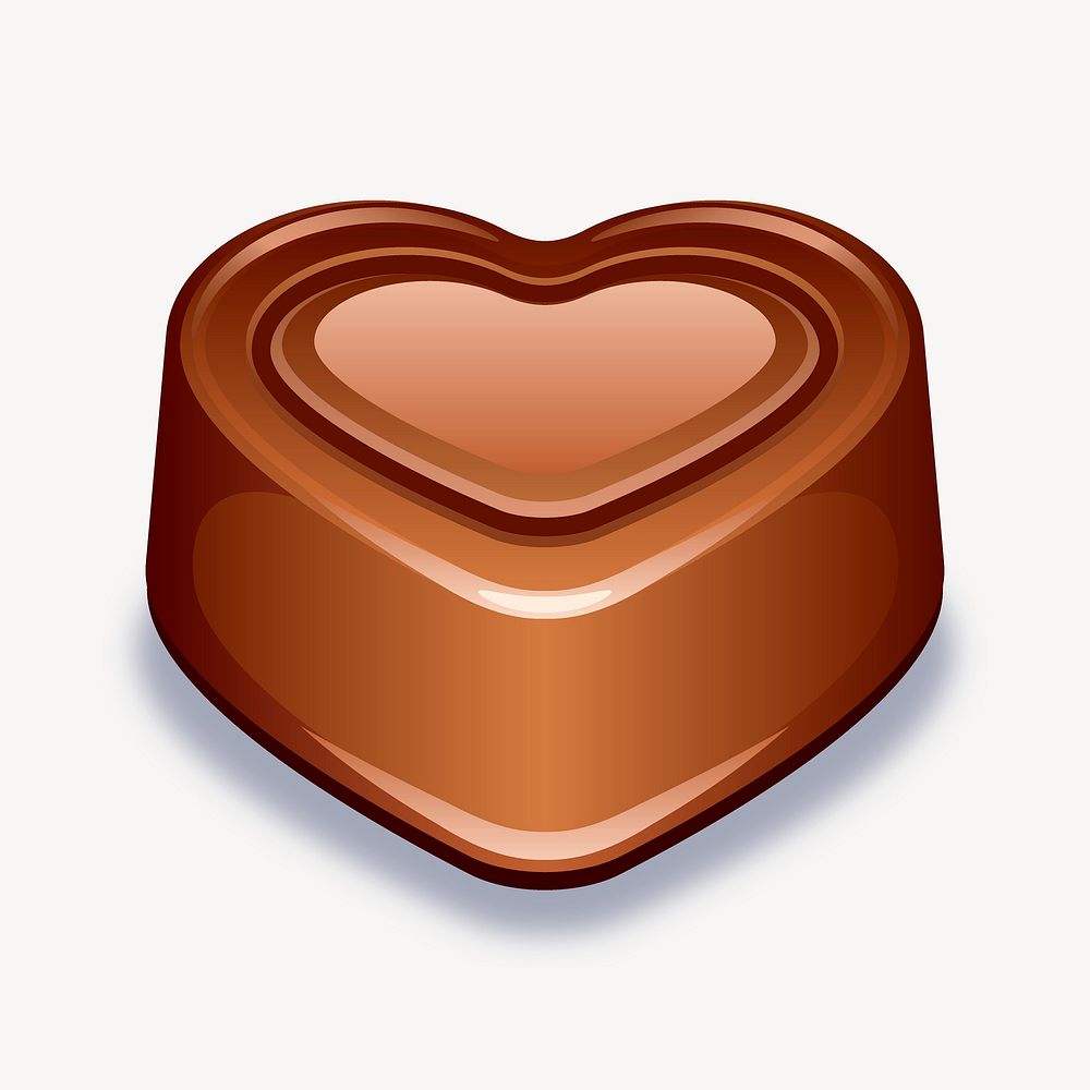 Valentine's heart chocolate , celebration illustration. Free public domain CC0 image.