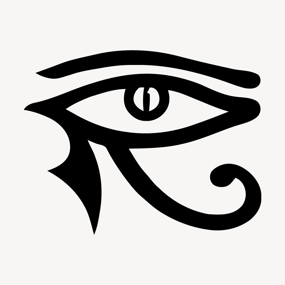 Tribal eye tattoo sticker, abstract illustration vector. Free public domain CC0 image.