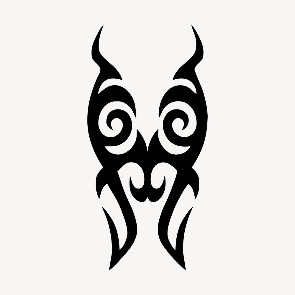 Tribal tattoo sticker, abstract illustration vector. Free public domain CC0 image.