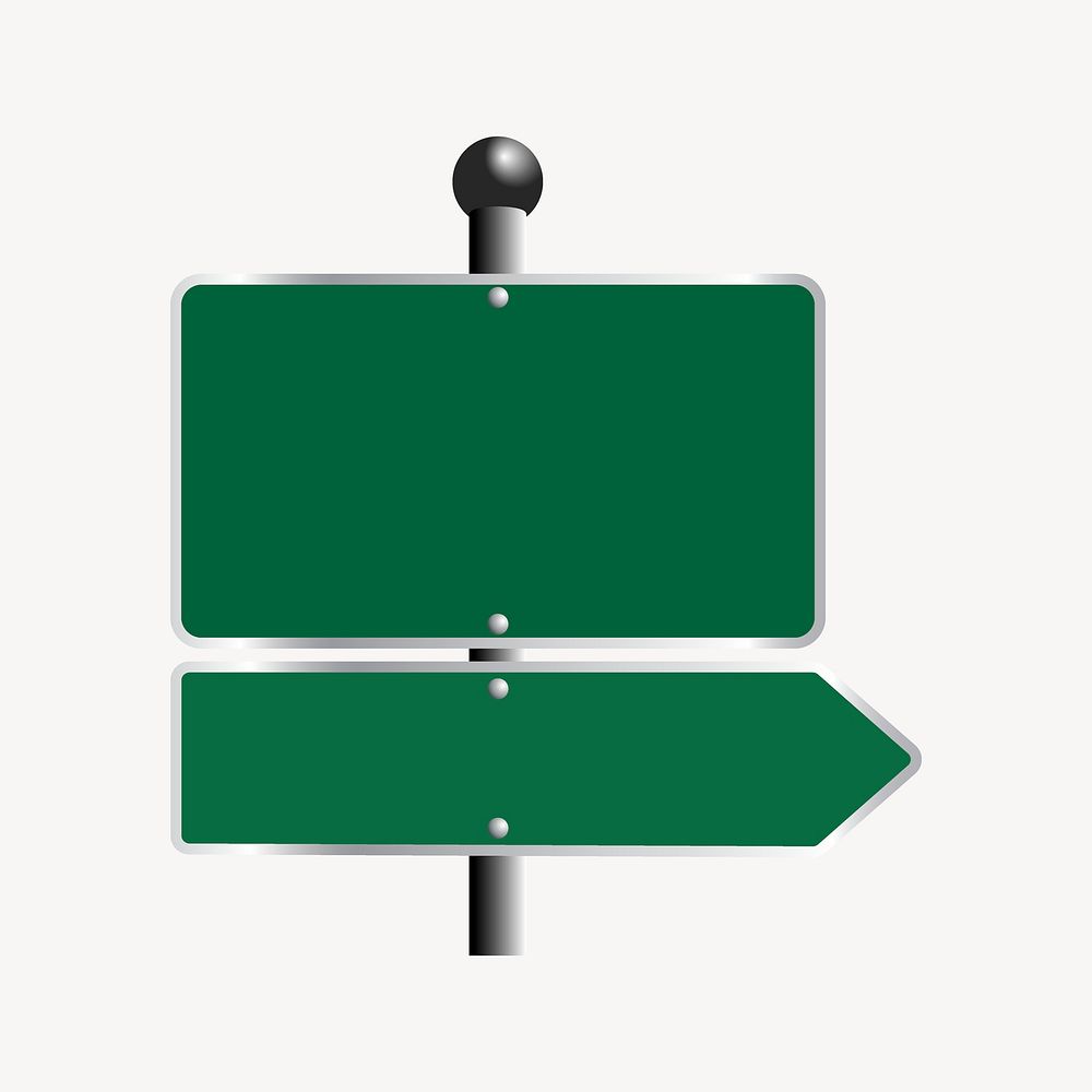 Street signs clipart, green illustration psd. Free public domain CC0 image.