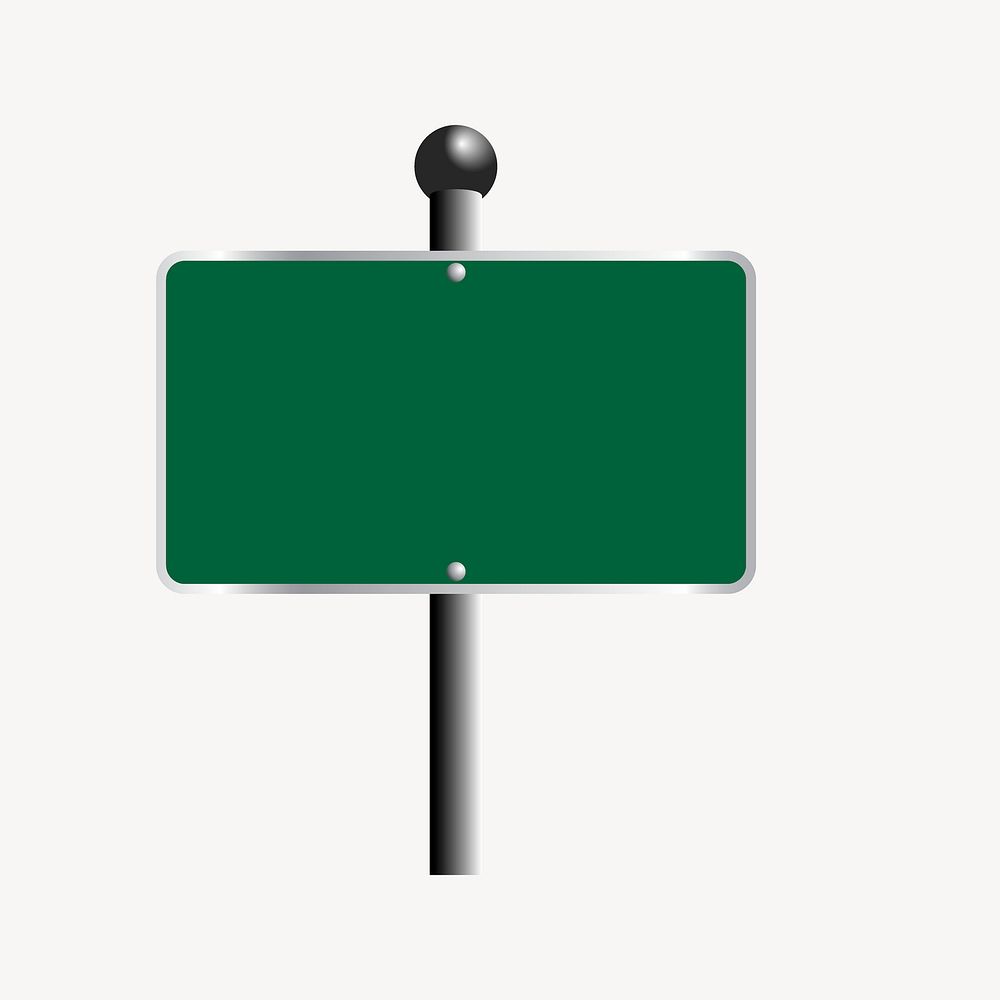Street sign frame, green illustration. Free public domain CC0 image.