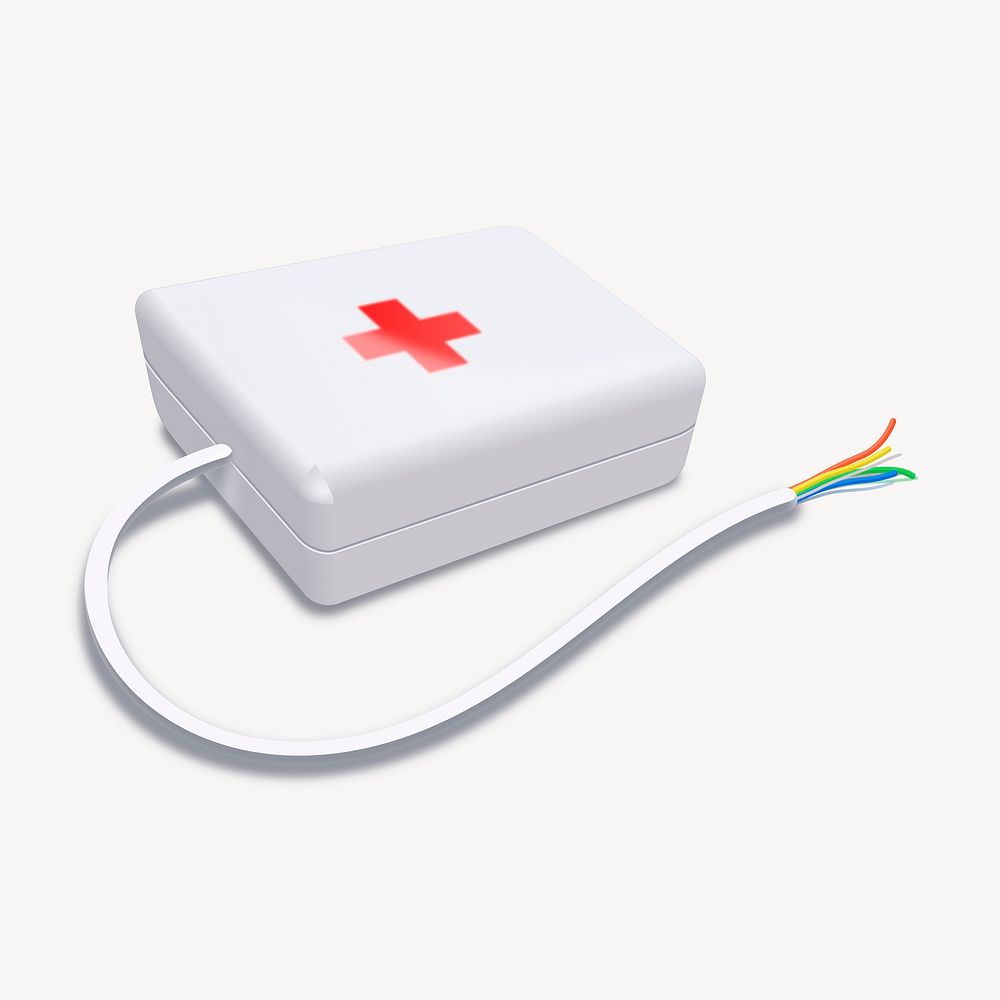 Computer first aid box, system maintenance illustration. Free public domain CC0 image.