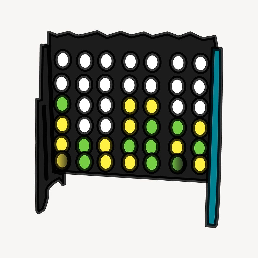 Connect four, board game illustration. Free public domain CC0 image.
