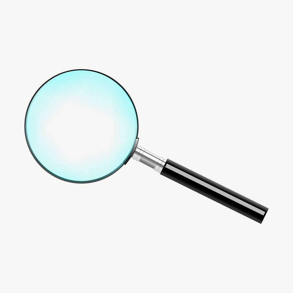 Magnifying glass clipart, object illustration. Free public domain CC0 image.