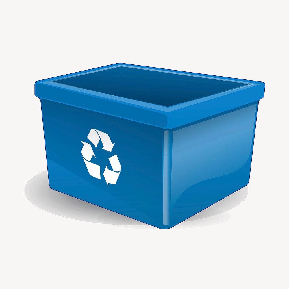 Recycle bin clipart, icon illustration vector. Free public domain CC0 image.