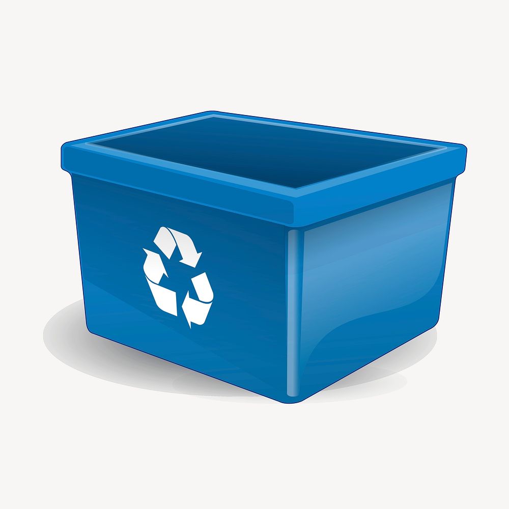 Recycle bin collage element, icon illustration psd. Free public domain CC0 image.