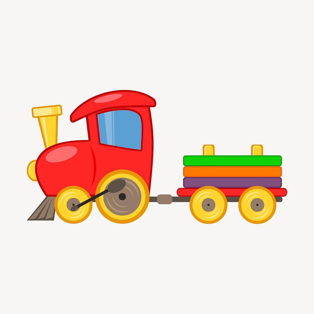 Loco toy collage element, vehicle | Free PSD - rawpixel