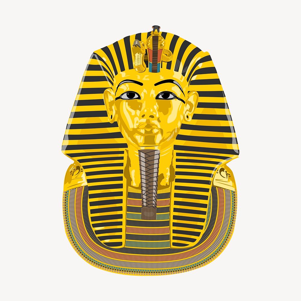 King Tut clipart, Egyptian tomb illustration vector. Free public domain CC0 image.