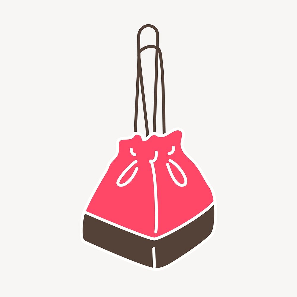 Pink purse clipart, fashion illustration vector. Free public domain CC0 image.
