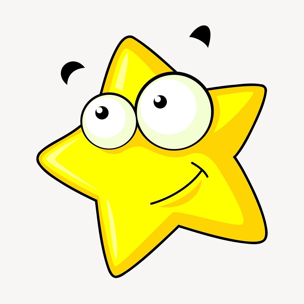Cartoon starfish clipart, sea animal illustration vector. Free public domain CC0 image.