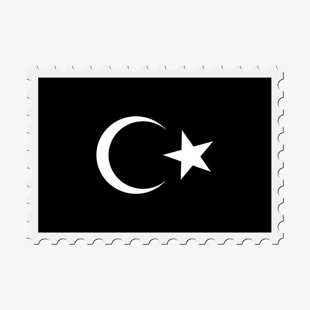 Cyrenaica flag clipart, postage stamp vector. Free public domain CC0 image.