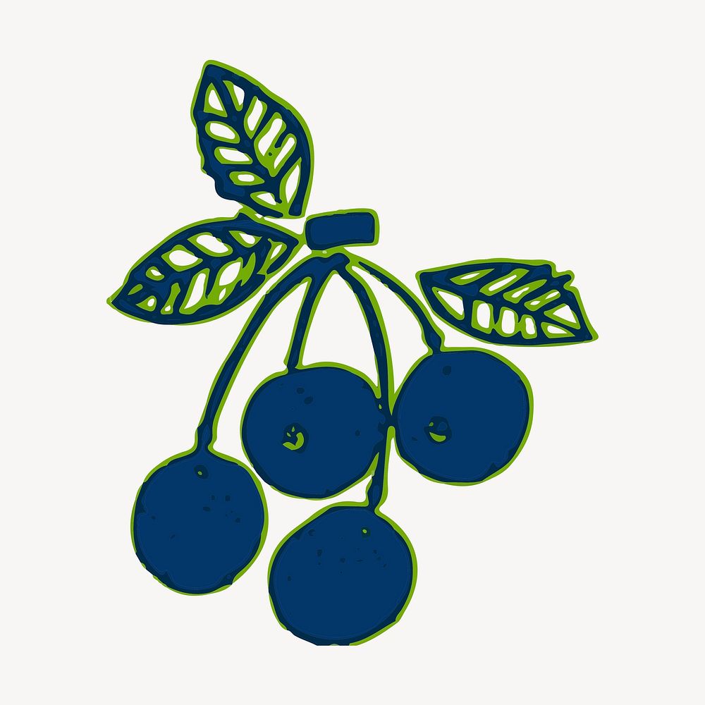 Cherry clipart, fruit illustration vector. Free public domain CC0 image.