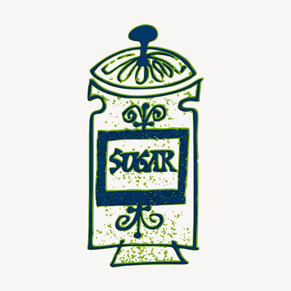 Sugar dispenser clipart, object illustration vector. Free public domain CC0 image.