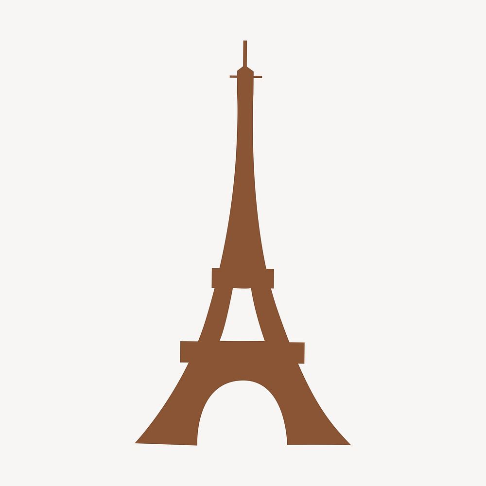 Eiffel tower sticker, landmark illustration psd. Free public domain CC0 image.