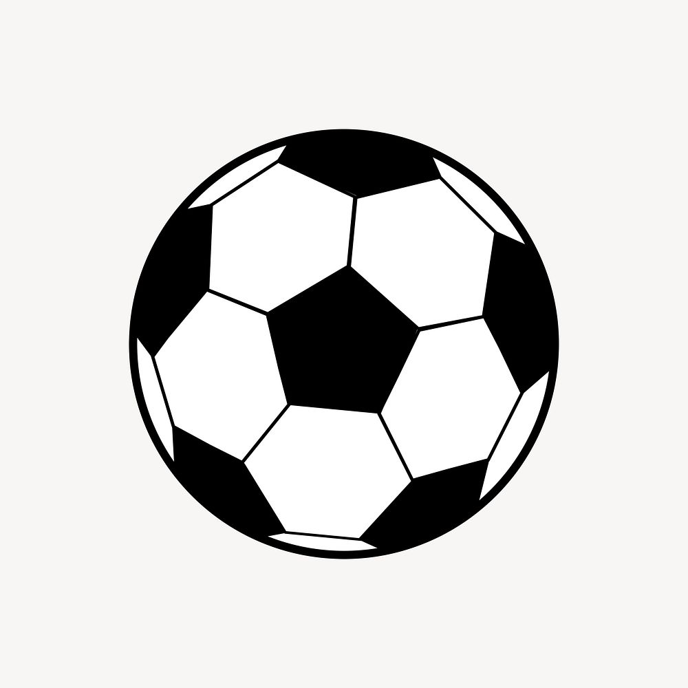Football sticker, sport equipment illustration psd. Free public domain CC0 image.