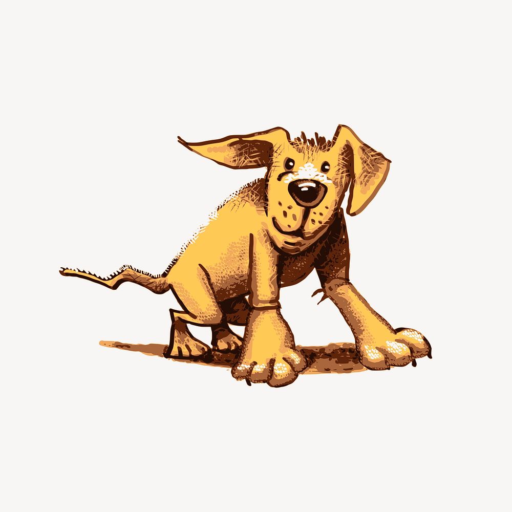 Dog clipart, animal illustration. Free public domain CC0 image.