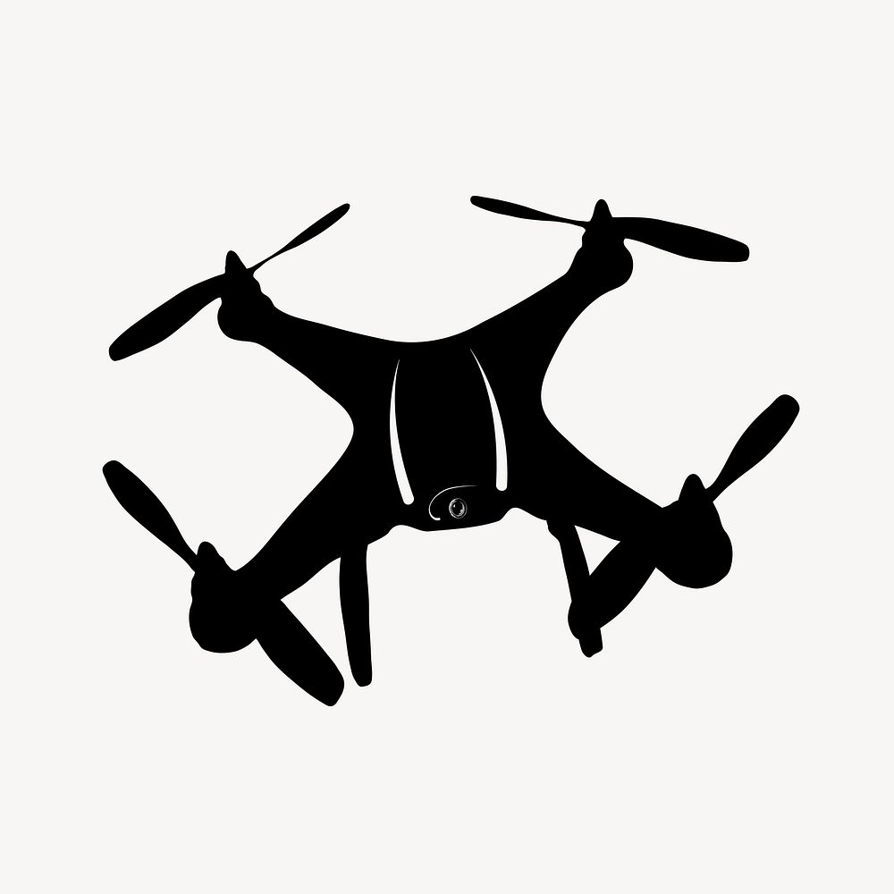 Drone drawing, illustration vector. Free public domain CC0 image.