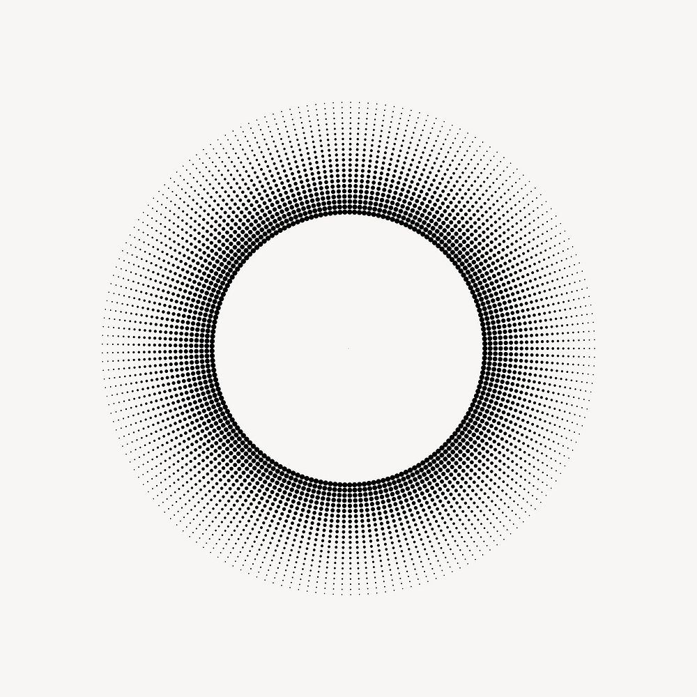 Radial halftone frame, dotted pattern psd. Free public domain CC0 image.