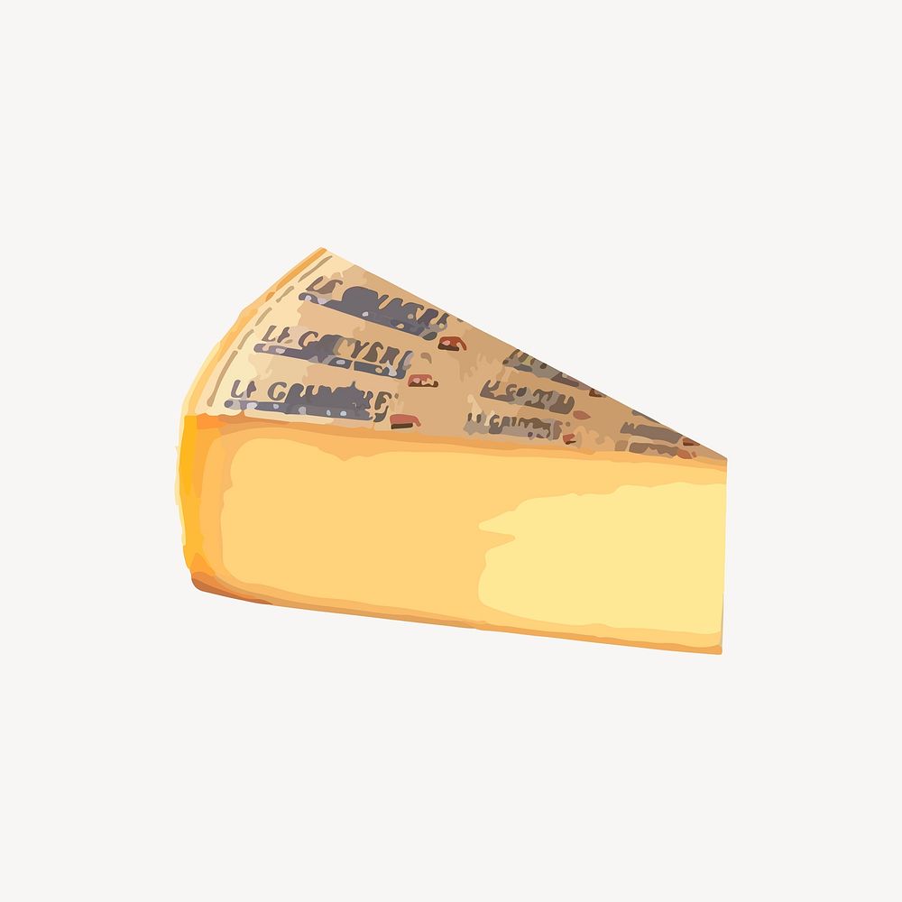 Swiss cheese clipart, dairy illustration psd. Free public domain CC0 image.