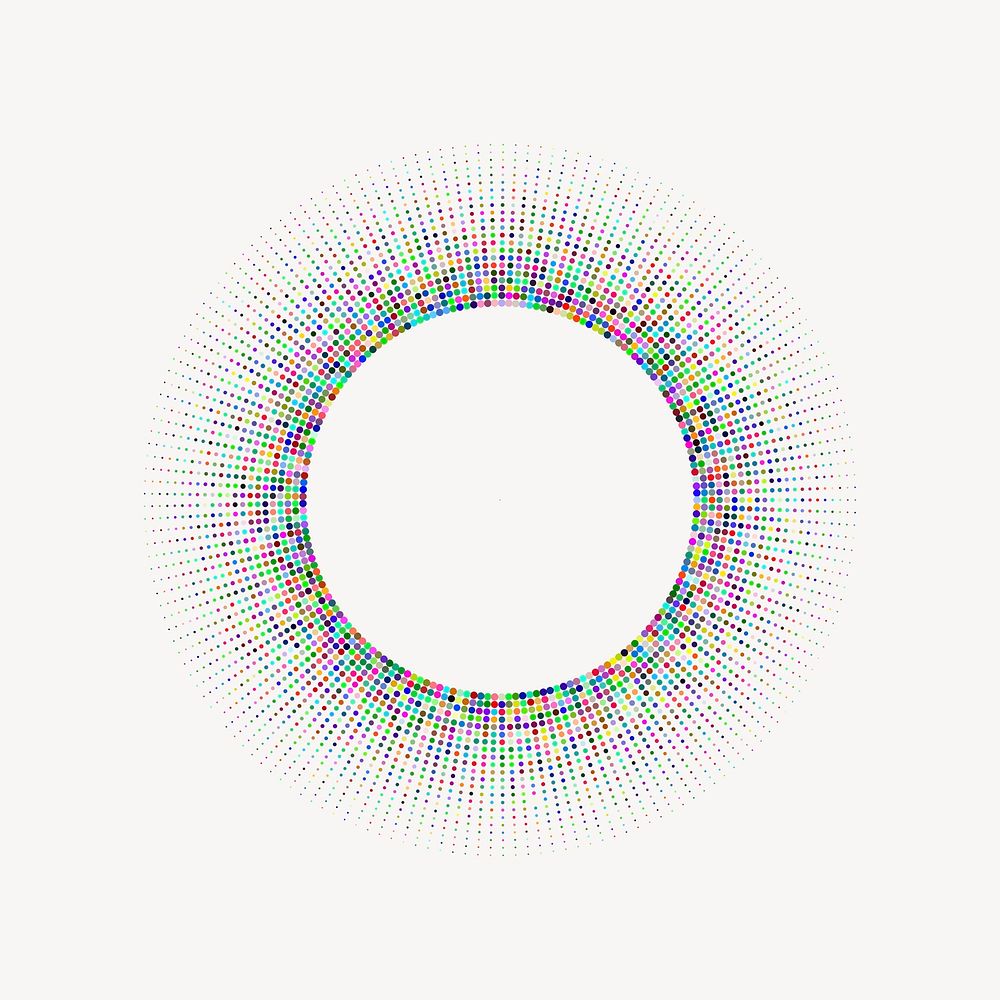 Prismatic radial frame, colorful illustration psd. Free public domain CC0 image.