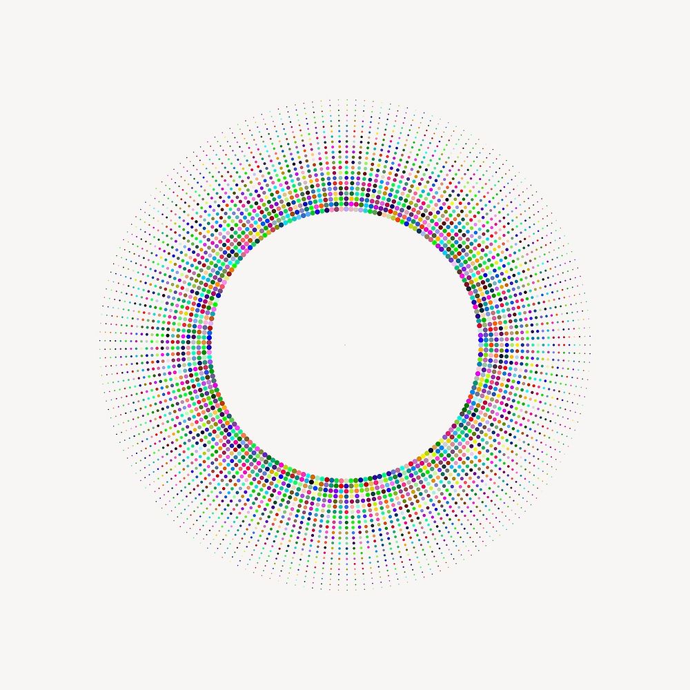 Prismatic radial frame, colorful illustration. Free public domain CC0 image.