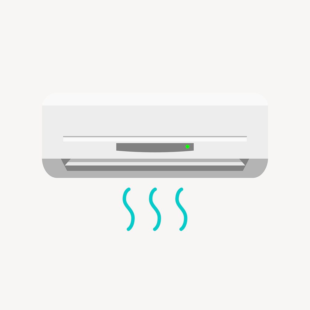 Air conditioner clipart, electrical unit illustration psd. Free public domain CC0 image.