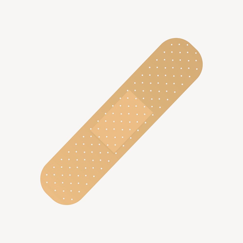 Bandage sticker, object illustration vector. Free public domain CC0 image.